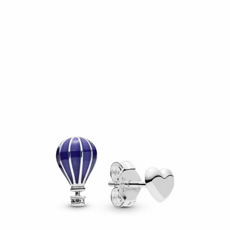 Pandora Australia Hot Air Balloon & Heart Stud Earrings - Sterling Silver | KVYIAR980